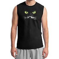 Halloween T-Shirt Black Cat Muscle Tee