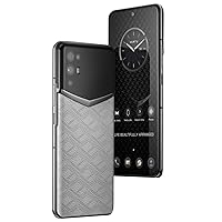 iVERTU Old Style Calfskin 5G Phone, Unlocked Smartphone, Secure Encrypted, 64MP Camera, 12+512G, 120Hz FHD+(1080 * 2400) OLED Display, Dual SIM, Fast Charge (White)
