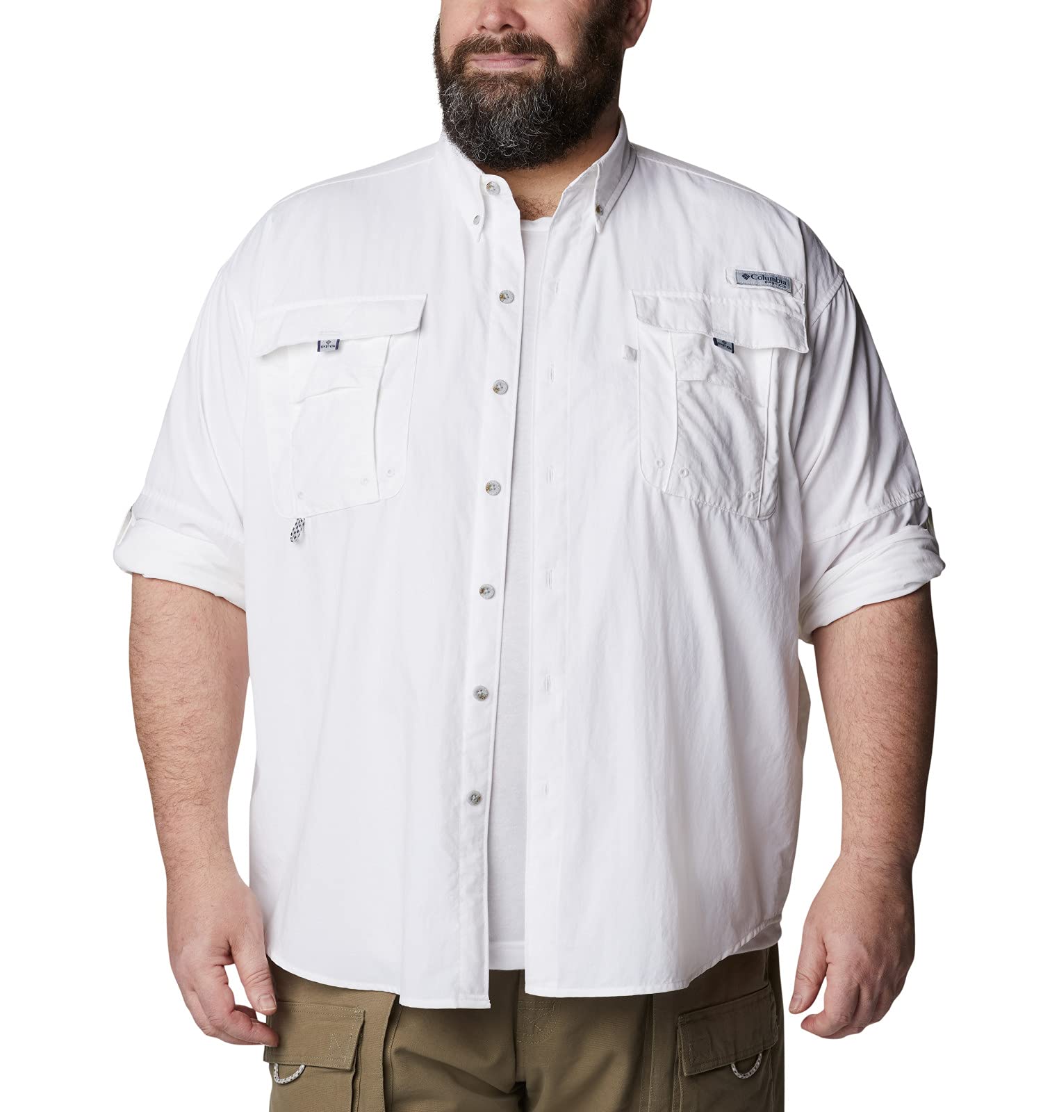 Columbia Men's Bahama II Long Sleeve Shirt,White,Small