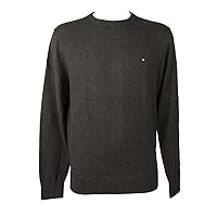 Tommy Hilfiger Pullover Man Round Neck Cotton and Cashmere Article XM0XM01779 Pullover CASHMER, P9X Charcoal Heather/Grigio, XX-Large