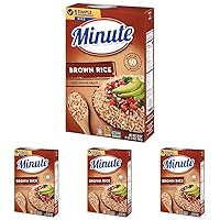 Minute Brown Rice, Instant Brown Rice for Quick Meals, 28-Ounce Box (Pack of 4)