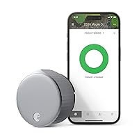 Wi-Fi Smart Lock (4th Generation)– Fits Your Existing Deadbolt in Minutes, Silver