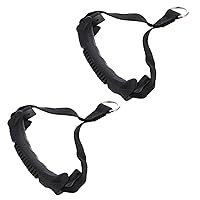 Happyyami 1 Pair Bicep Pull Exercise Accessories Exercise Hand Grips Cable Resistance Bands for Stretching Strap for Gym Workout Band Grips Exerciser Sports Ware PVC Handle Pull Arm Fitness