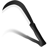 Billhook Sickle Machete Knife Brush Clearing Sickle Machete with Carbon Steel Blade Sickle Knife Billhook Machete Sickle for Grass, Harvest, Weeding Sickle Machete Billhook