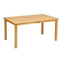 ECR4Kids 24in x 48in Rectangular Hardwood Table with 22in Legs, Kids Furniture, Honey