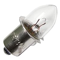 EiKo PR13 Miniature Automotive Light Bulb, EiKo Number 40086, 4.75V 0.5A, SC Miniature Flanged Base, B-3 1/2 Bulb, C-2R Filament, MOL 1.25