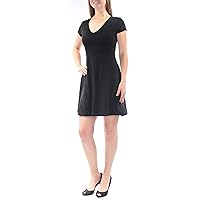 Women's Short-Sleeve Fit & Flare Dress