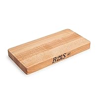 John Boos Boos Block Chop-N-Slice Series Reversible Wood Cutting Board with Eased Corners, 1-Inch Thickness, 10
