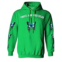 VICES AND VIRTUES Aesthetics Summer Cool Print cute blue Butterfly knife tattoo Graphic Hoodie