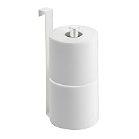 iDesign Classico Metal Toilet Paper Reserve, Over the Tank Tissue Organizer for Bathroom Storage, 2