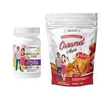 BariatricPal 30-Day Bariatric Vitamin Bundle (Multivitamin ONE 1 per Day! with 45mg Iron Chewable - Mixed Berry and Calcium Citrate Soft Chews 500mg with Probiotics - Caramel Apple)