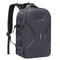 MOSISO Camera Backpack,DSLR/SLR/Mirrorless Photography Camera Bag Camouflage Waterproof Hardshell Case with Tripod Holder&Laptop Compartment Compatible with Canon/Nikon/Sony/DJI Mavic Drone, Gray