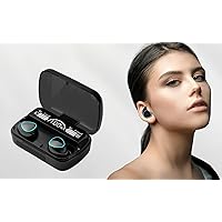NIUTA Wireless Earbuds Bluetooth 5.1 Headphones Touch Control with Wireless Charging Case IPX7 Waterproof Stereo Earphones in-Ear Built-in Mic Headset Premium Deep Bass Black