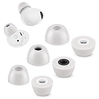 Memory Foam Tips for Samsung Galaxy Buds 2 Pro, No Silicone Eartips Pain, Anti-Slip Replacement Ear Tips, Fit in The Charging Case, Reducing Noise Earbuds, 3 Pairs (Assorted Sizes S/M/L, Gray)