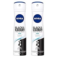 Black & White Invisible Pure Anti-perspirant Deodorant Spray - 2 Pcs X 150 ml