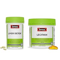 Swisse Milk Thistle Liver Cleanse Detox & Repair + Lecithin Supplement Bundle | Liver Supplement & Liver Support | Liver Detox & Fatty Liver Supplement