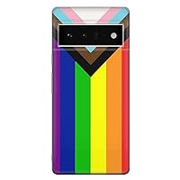 laumele Rainbow Phone Case Compatible with Google Pixel 7 Clear Flexible Silicone Flag Shockproof Cover