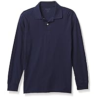 Boys' Long Sleeve Jersey Polo, Extra Soft