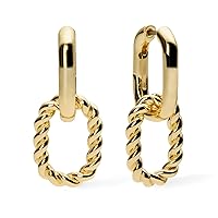 Ana Luisa Gold Huggie Hoops Earrings - 14K Gold and Cubic Zirconia Hoops, Huggie Hoops, and Pendant Earrings - Hypoallergenic, Water-Resistant & Tarnish-Free - Stylish Gold Hoops