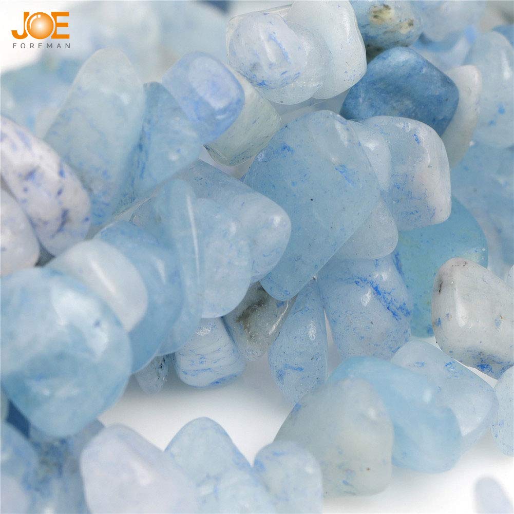 6-8mm Natural Aquamarine Chips Beads for Jewelry Making Freeform 34