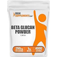 BULKSUPPLEMENTS.COM Beta Glucan Powder (1,3/1,6) - Beta Glucan Supplements - Fiber Supplement - Beta-Glucan 250mg Powder - Immune Support Supplement (1 Kilogram - 2.2 lbs)