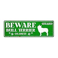 Vinyl Wall Quotes Stickers Beware Guard Dog on Duty DIY Words Letter Stickers Home Decorations Pet Dogs Security Guard Wall Sticker for Floor Window Car Suitcase Doors 18in