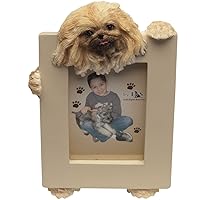 Pekingese Picture Frame Holds Your Favorite 2.5 by 3.5 Inch Photo, Hand Painted Realistic Looking Pekingese Stands 6 Inches Tall Holding Beautifully Crafted Frame, Unique and Special Pekingese Gifts for Pekingese Owners