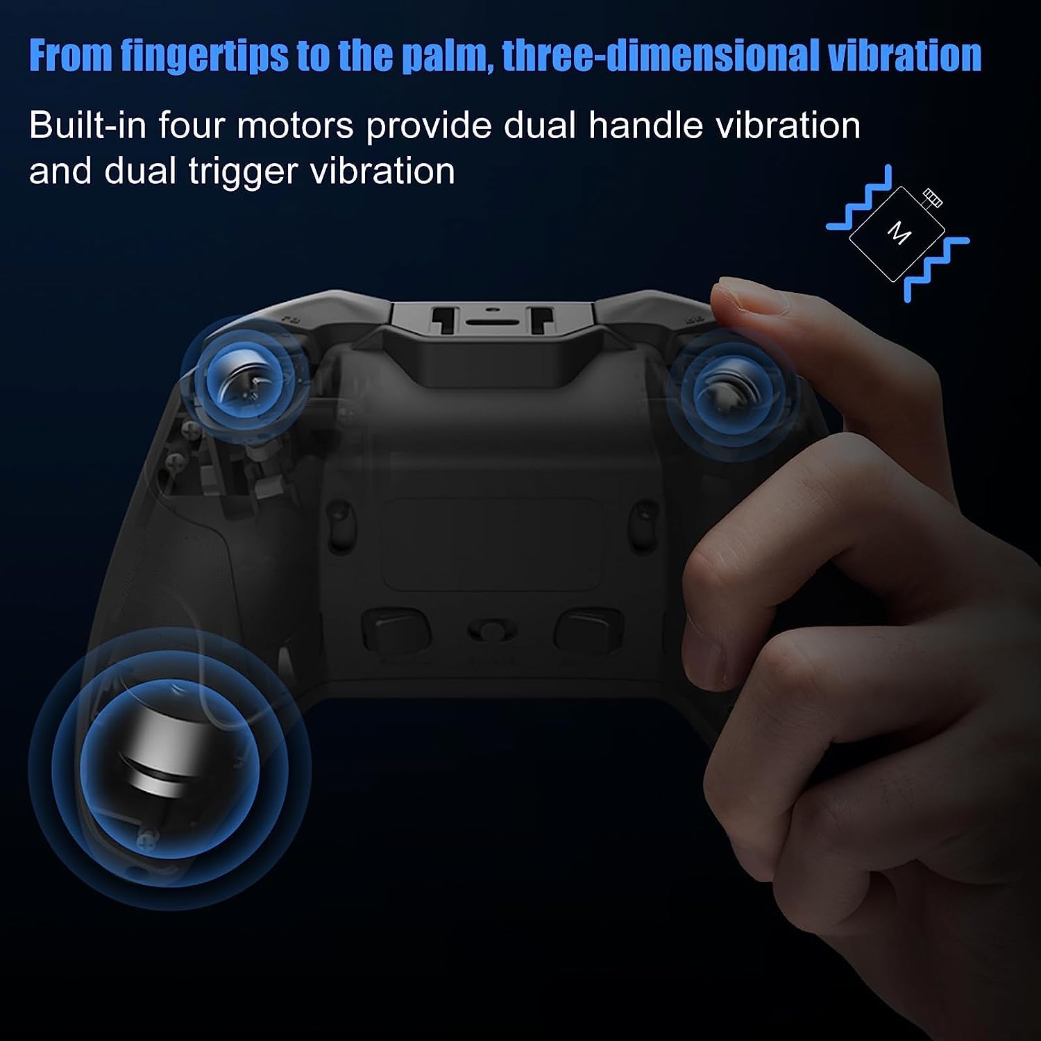 Flydigi Vader 3 Pro Wireless Game Controller, Dual-Motor Vibration Feedback, Hall Gaming Trigger and Microswitch Trigger Changeable, 3ms Ultra-Low Latency, 500Hz High Polling Rate, Multi-Platform Gaming controller for PC, Nintendo Switch, TV Box, Android