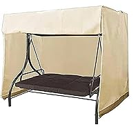 Replacement Canopy for Swing Seat 3 Triple Seater Hammock Glider Cover 190T Heavy Duty Durable 3 Seater Garden Canopy Replacement Cover (Color : Black, Size : B)-1