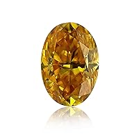 0.72 ct. GIA Certified Diamond, Oval Cut, FVOY - Fancy Vivid Orangy Yellow Color, SI1 Clarity Perfect To Set In Jewelry Engagement Rare Ring Gift