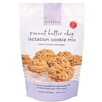 MilkBliss Lactation Cookies Mix- Oatmeal Peanut Butter Chip Breastfeeding Cookie Supplement Support for Breast Milk Increase- 15oz