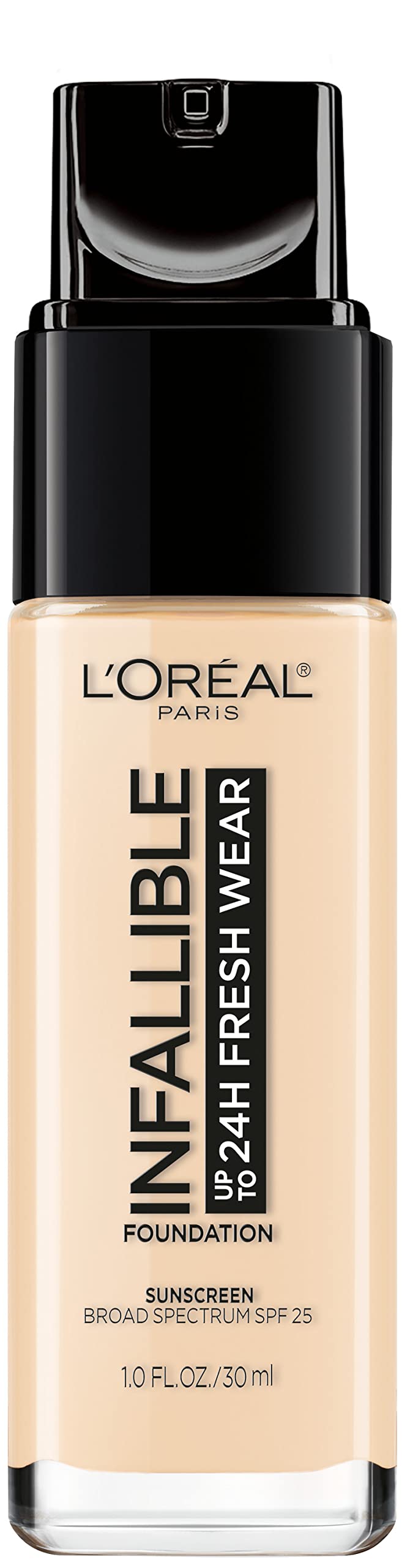 L’Oréal Paris Cosmetics Infallible 24 Hour Fresh Wear Foundation, Lightweight, Snow, 1 oz.