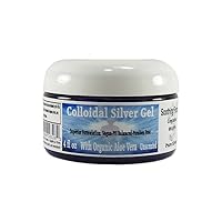 Superior Colloidal Silver Gel Big 4 oz. Jar Made with Organic Aloe Vera, 100 PPM 99.99% Pure Silver, & Simple Safe Ingredients