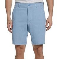 Cubavera Men's Linen-Blend Woven Pattern Flat Front Shorts