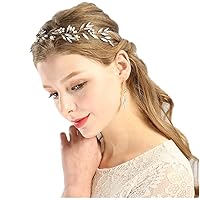 Protein Glass Headdress, Golden Flower Crystal Wedding Dress, Hairband, Bride Jewelry