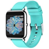 Smartwatch P22 Fitness Tracker Watch Pedometer Heart Rate Monitor Waterproof IP67 Stopwatch SMS Call Women Men for iOS 9.0 Android 5.0 Mobile Phone (Turquoise)