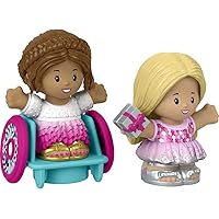 Fisher-Price Little People Barbie Toddler Toys Party Figure Pack, 2 Characters for Pretend Play Ages 18+ Months