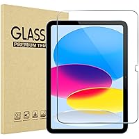 1 Pack Screen Protector for iPad 10.9 10th Generation 2022 A2696/A2757/A2777, Tempered Glass Film Guard for 10.9