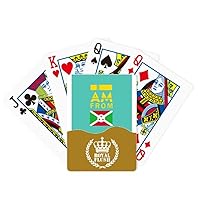 I Am from Burundi Art Deco Fashion Royal Flush Poker Playing Card Game