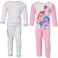 My Little Pony Pajamas Set, 4 Piece Mix and Match Sleepwear for Toddlers and Little Kids, Sizes 2T to 4T Multi