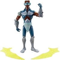 Masters of the Universe He-Man and The Stratos Large Figure with Accessory Inspired by Motu Netflix Animated Series, 8.5-in Collectible Toy for Kids Ages 4 Years & Older
