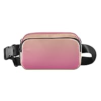 Pink Gradient Fanny Packs for Women Men Everywhere Belt Bag Fanny Pack Crossbody Bags for Women Fashion Waist Packs with Adjustable Strap Bum Bag for Outdoors Travel Shopping Hiking