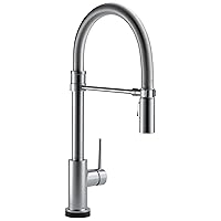 Delta Faucet Trinsic Touch Kitchen Faucet with Touchless Technology, Brushed Nickel Pro Commercial Style Kitchen Faucet, Kitchen Faucets with Pull Down Sprayer, Arctic Stainless 9659TL-AR-DST