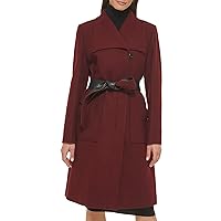 Cole Haan Women's Belted Coat Wool with Cuff Details