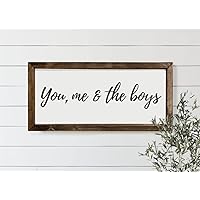 NATVVA You Me & The Boys Sign Poster Canvas Painting Print Farmhouse Signs Wall Art For Living Room Bedroom Decor Unframed