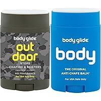 BodyGlide Outdoor Anti Chafe Balm (1.5oz) and Body Glide Original Anti Chafe Balm | No Chafing Stick