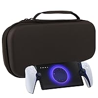 Hard Storage Carrying Case Compatible with Playstation 5 Portal Remote Player Handheld Game Console, Shockproof Anti-Scratch Travel Storage Case, PS Portal Protective Shell(Black)