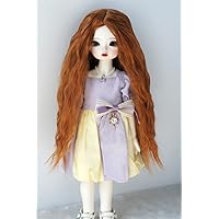 1/6 YOSD Doll Wigs JD706 6-7inch 16-18cm Mid Parting Long Girlish Sauvage Synthetic Mohair BJD Wigs (L.t Carrot)