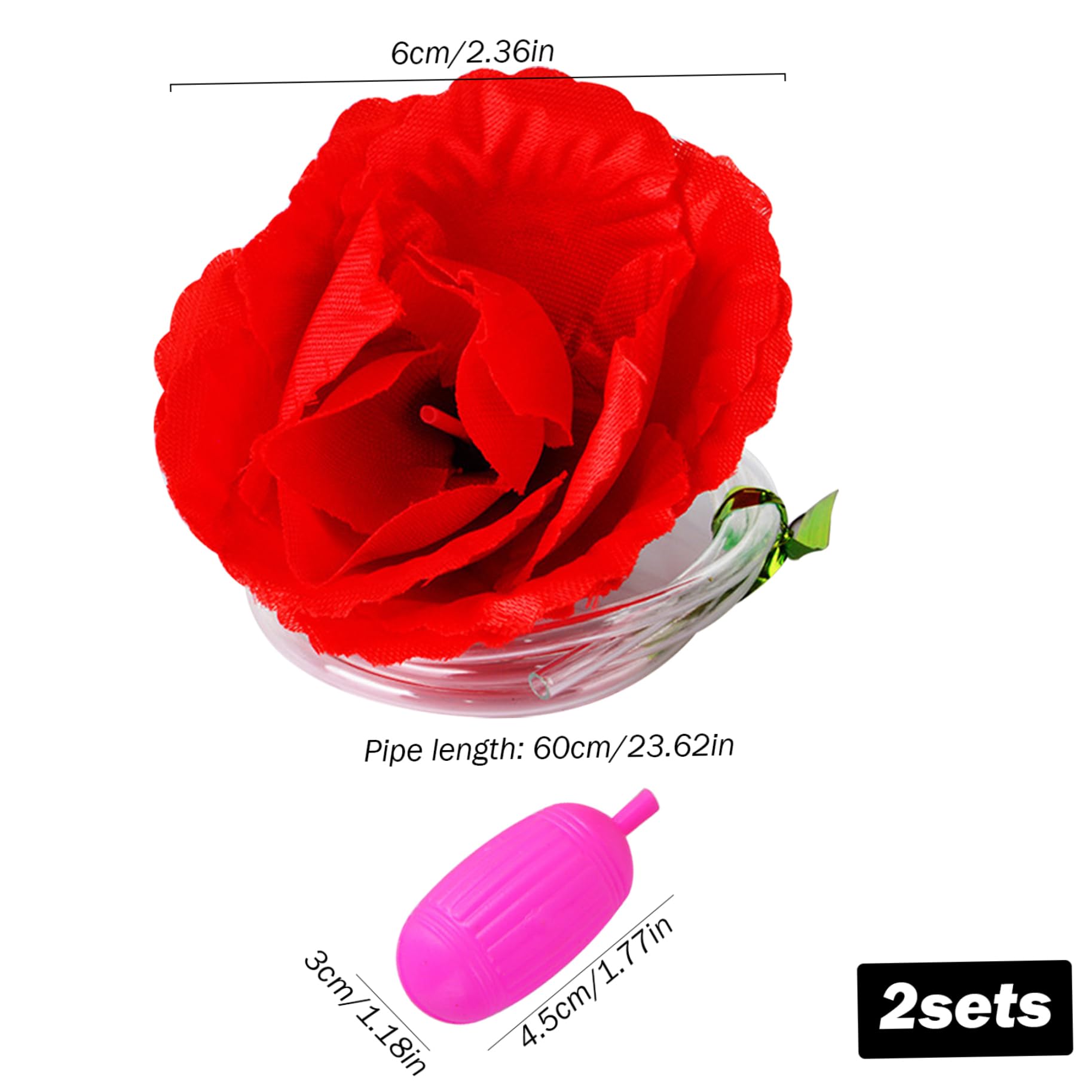nicylin Squirting Flower Red Rose 2 Sets April Fools Day Pranks Clown Flower That Squirts Water Trick Toy Realistic Rose Flower Joke for Party Squirting Flowers