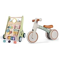 Baby Push Walker and Baby Balance Bike for 1 Year Old Boys and Girls, Toys for 1 Year Old First Birthday Gift, Baby Walker Push Toys for Toddlers 1-3 Boys